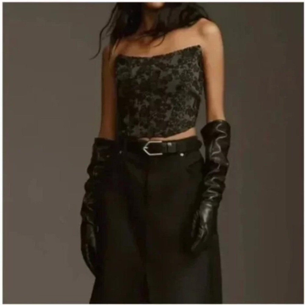 NWT- Anthropologie Women's Black and Grey Corset medium